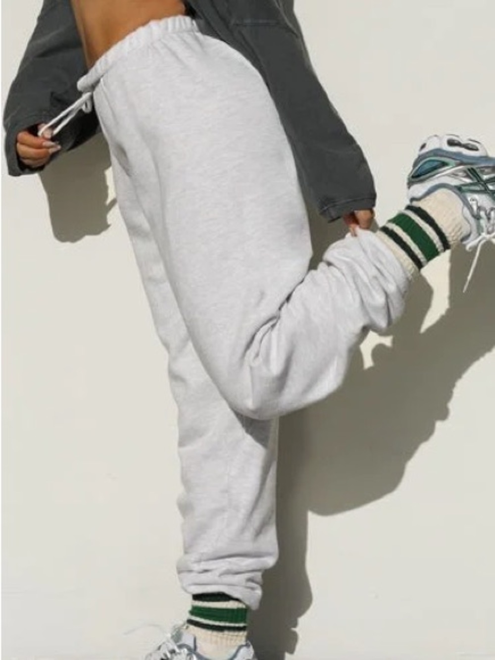 Oversized Jogger in Pearl Grey French Terry by Joah Brown xs/s